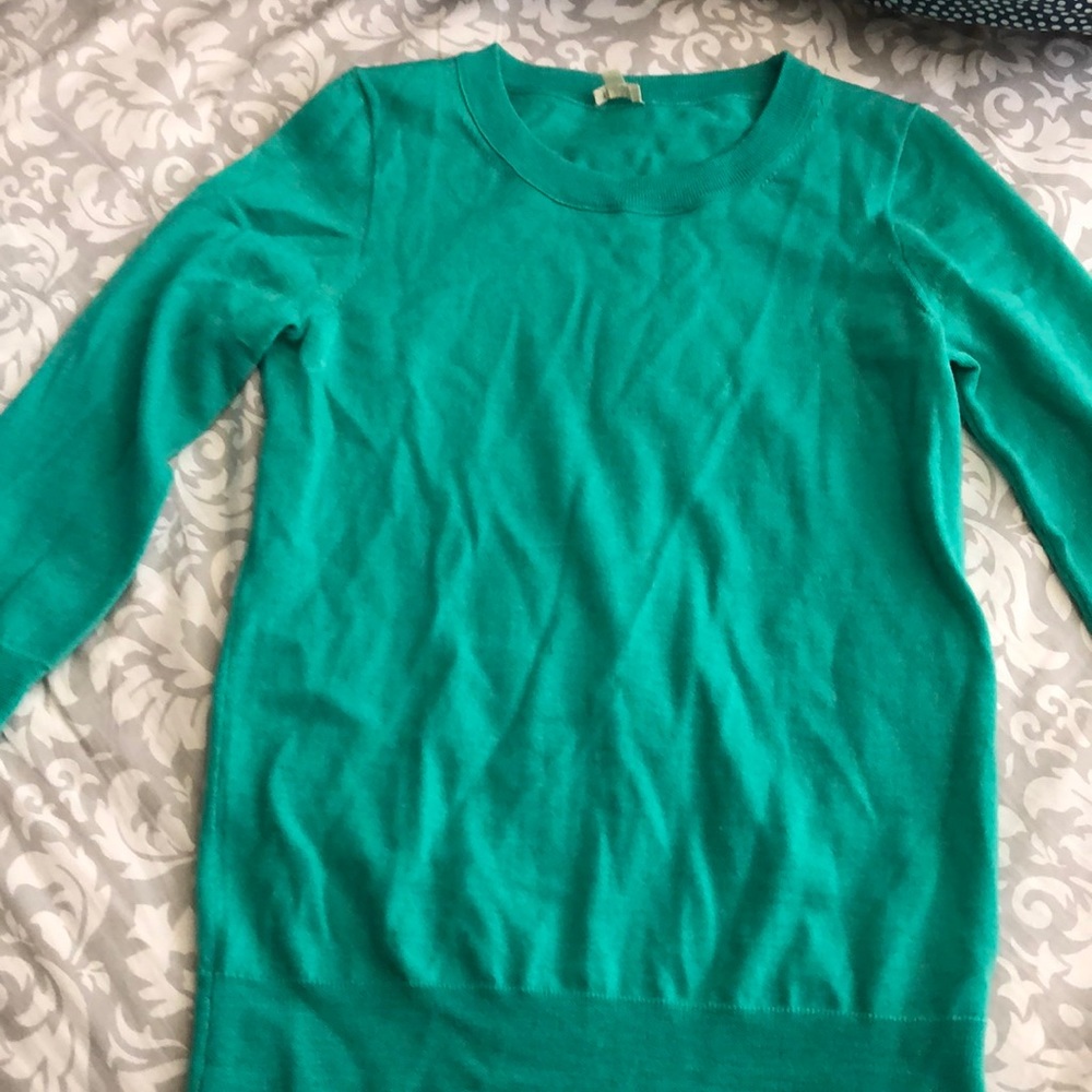 J.Crew Marino wool sweater. Color green
